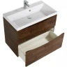 Тумба под раковину BelBagno Marino 80 MARINO-H60-800-2C-SO-RW-P подвесная Rovere Moro МДФ / ЛДСП