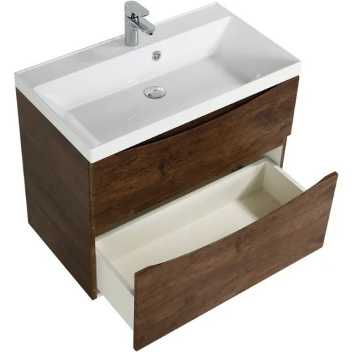 Тумба под раковину BelBagno Marino 80 MARINO-H60-800-2C-SO-RW-P подвесная Rovere Moro МДФ / ЛДСП
