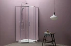 Душевой уголок Kolpa San Eco Quat TKP 80x80 538570 профиль Хром стекло прозрачное
