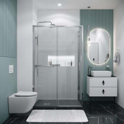Душевой уголок Grossman Style 130x100 L 120.K33.05.1310.10.02 профиль Хром стекло шиншилла