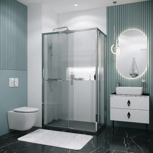 Душевой уголок Grossman Style 130x100 L 120.K33.05.1310.10.02 профиль Хром стекло шиншилла