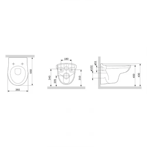 Унитаз Damixa Willow DX15C1700SC цвет Белый с сиденьем Микролифт