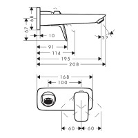 Смеситель для раковины Hansgrohe Logis 71220670 Черный матовый латунь встраиваемый