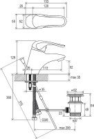 Смеситель для раковины Ravak Rosa RS 011.00 X070010 Хром латунь