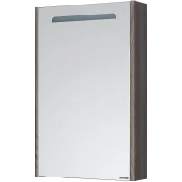 Зеркальный шкаф Aquaton Сильва 50 L 1A215502SIW5L с подсветкой Дуб макиато МДФ / ЛДСП, стекло