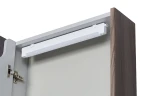 Зеркальный шкаф Aquaton Сильва 50 L 1A215502SIW5L с подсветкой Дуб макиато МДФ / ЛДСП, стекло
