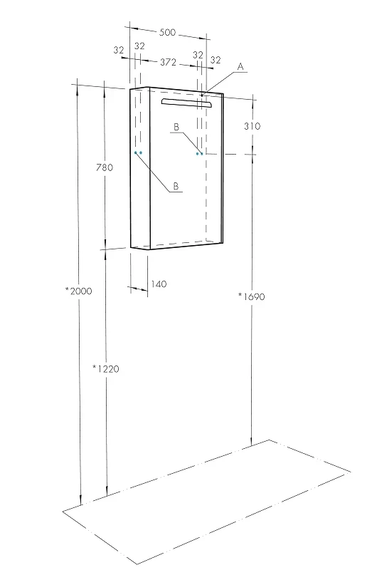 Зеркальный шкаф Aquaton Сильва 50 L 1A215502SIW5L с подсветкой Дуб макиато МДФ / ЛДСП, стекло