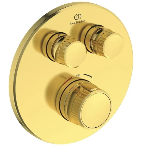 Смеситель для душа Ideal Standard Ceratherm Navigo A7296GN с термостатом цвет Шлифованное золото