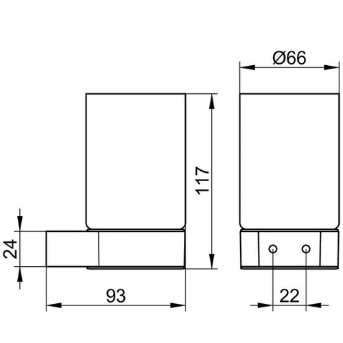 Стакан для зубных щеток Keuco Plan 14950 379000 Черный матовый