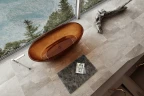 Ванна из полиэфирной смолы Abber Kristall 165х78 AT9701Opal Коричневая без гидромассажа
