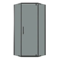 Душевой уголок Niagara Eco 90х90 NG-1009-14DT профиль цвет Черный матовый стекло тонированное