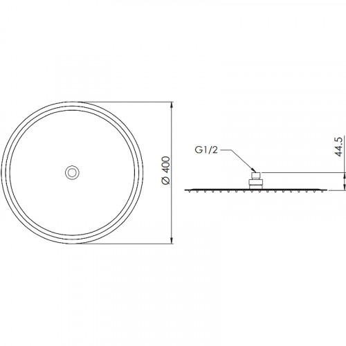Верхний душ Remer 357UFM40X Хром нержавеющая сталь на потолок
