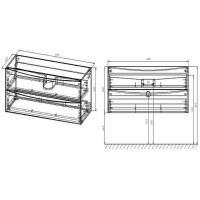 Тумба под раковину Vincea Mia 120 VMC-2MC120RW подвесная R.Wood МДФ / ЛДСП