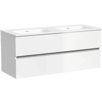 Тумба под раковину Sancos Urban 120 UR120-2W подвесная Белый глянец МДФ / ЛДСП
