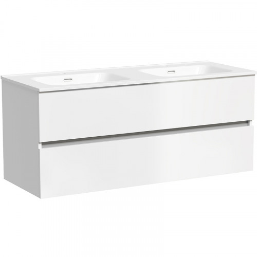 Тумба под раковину Sancos Urban 120 UR120-2W подвесная Белый глянец МДФ / ЛДСП