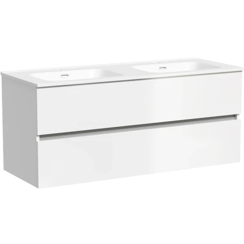 Тумба под раковину Sancos Urban 120 UR120-2W подвесная Белый глянец МДФ / ЛДСП