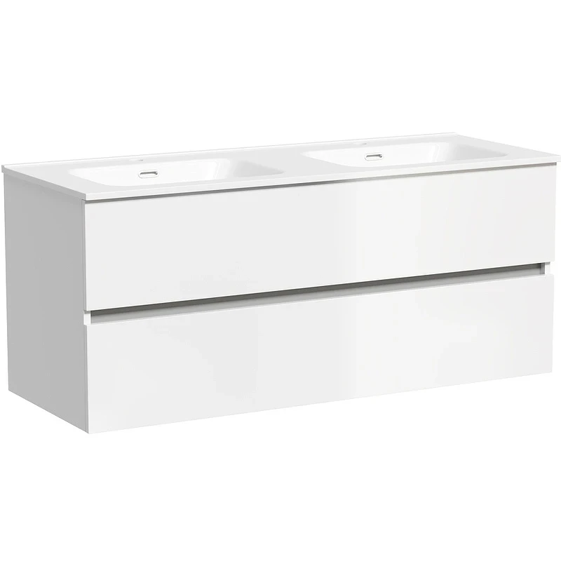 Тумба под раковину Sancos Urban 120 UR120-2W подвесная Белый глянец МДФ / ЛДСП