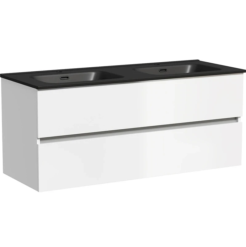 Тумба под раковину Sancos Urban 120 UR120-2W подвесная Белый глянец МДФ / ЛДСП