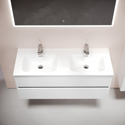 Тумба под раковину Sancos Urban 120 UR120-2W подвесная Белый глянец МДФ / ЛДСП