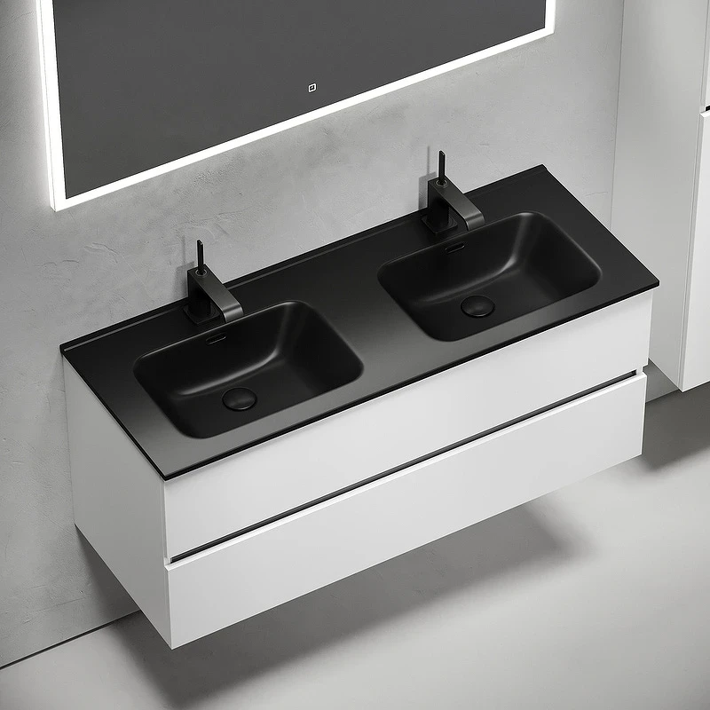 Тумба под раковину Sancos Urban 120 UR120-2W подвесная Белый глянец МДФ / ЛДСП