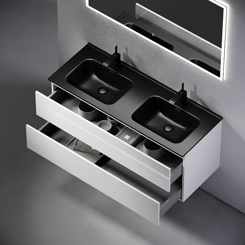 Тумба под раковину Sancos Urban 120 UR120-2W подвесная Белый глянец МДФ / ЛДСП