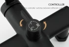 Душевая система Frap H67-6 F2467-6 Черная матовая латунь на стену