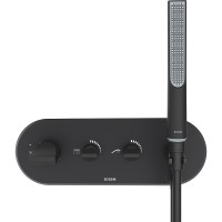 Смеситель для душа Bossini Apice Z00523.073 с термостатом Черный матовый латунь встраиваемый