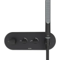Смеситель для душа Bossini Apice Z00523.073 с термостатом Черный матовый латунь встраиваемый