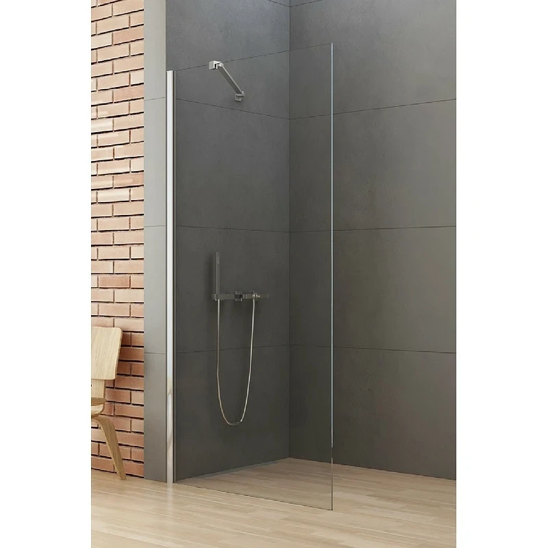 Душевая перегородка New Trendy New Soleo Chrome 110 K-0741 профиль Хром стекло прозрачное