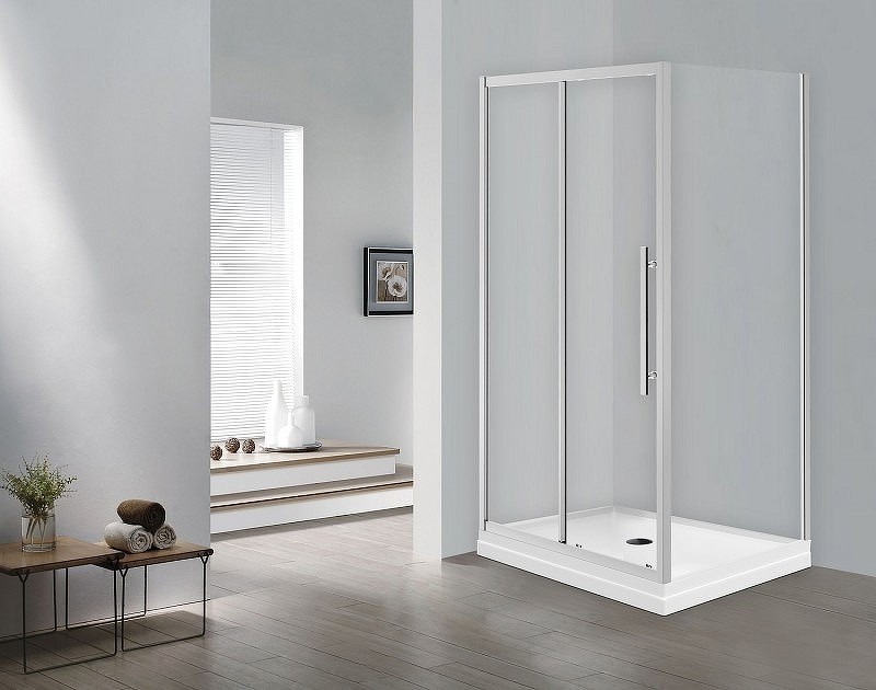 Душевой уголок Esbano Flex 100x80 ESOGF108PSC профиль Хром стекло прозрачное
