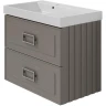 Тумба под раковину La Fenice Cubo Twin 80 FNC-01-CUB-C-80-2 подвесная Бежевая матовая