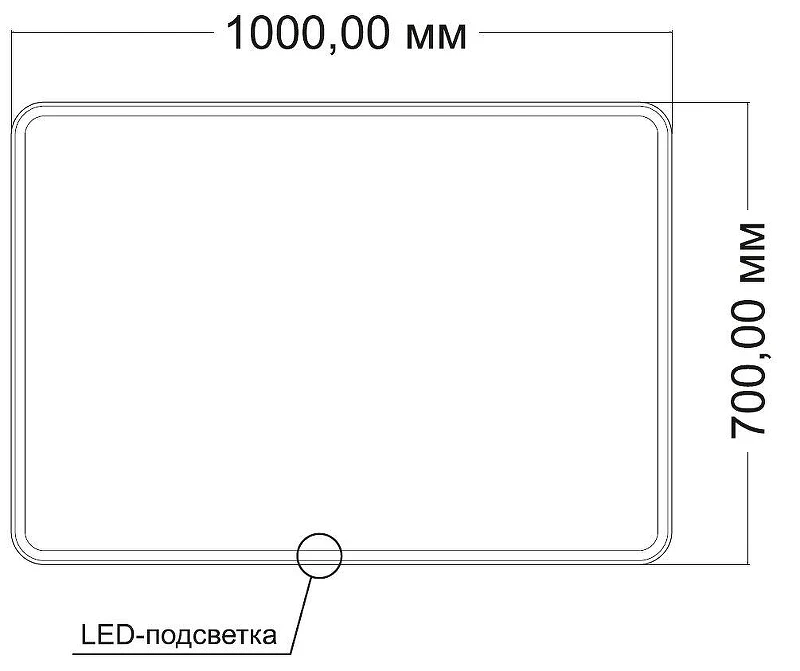 Зеркало Vincea 100 VLM-3VC1007-2 с подсветкой с сенсорным выключателем с подогревом и диммером