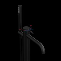 Смеситель для ванны Vincea Desire VTF-1DMB Черный матовый латунь на пол