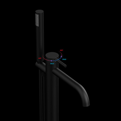 Смеситель для ванны Vincea Desire VTF-1DMB Черный матовый латунь на пол