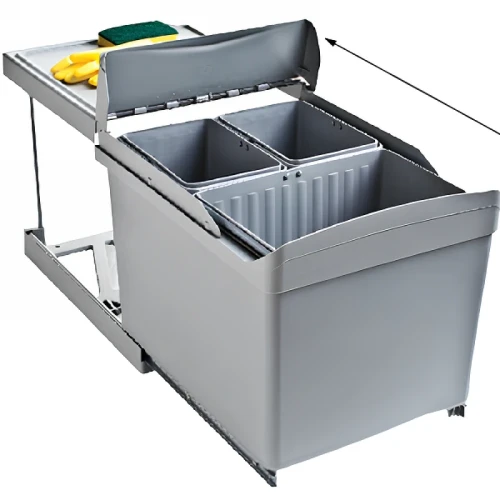 Система сортировки мусора Alveus Albio 30 1x16 L+2X7.5 L 1090337 Серая