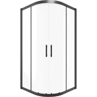 Душевой уголок Timo TPSS-100/03C-8 1000x1000x2000 T47 раздвижной профиль Черный стекло прозрачное