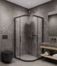 Душевой уголок Timo TPSS-100/03C-8 1000x1000x2000 T47 раздвижной профиль Черный стекло прозрачное