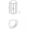 Душевой уголок Timo TPSS-100/03C-8 1000x1000x2000 T47 раздвижной профиль Черный стекло прозрачное