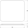 Зеркало Defesto Opti 70x60 DF 2816SH с подсветкой 23W-3000К/Сенсорный выключатель/Теплый белый свет