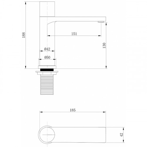 Смеситель для раковины Abber Rund AF8710 Хром латунь