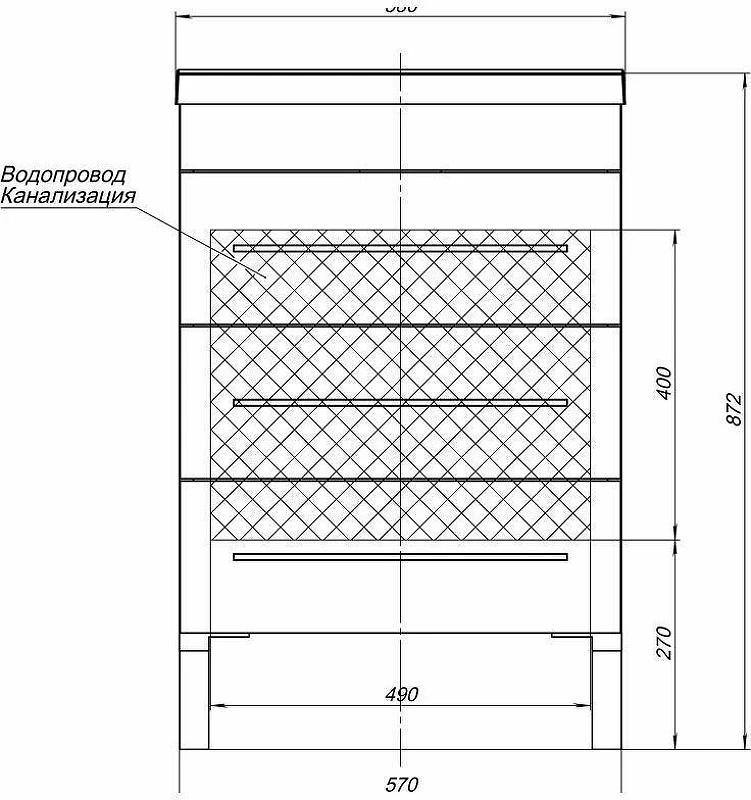 Комплект мебели для ванной Aquanet Верона 58 287656 Белый МДФ / ЛДСП
