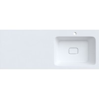 Раковина Iddis Optima Home 120 R 480120Ri28 с местом под стиральную машину Белая искусственный камень (литьевой мрамор) с местом под стиральную машину, полувстраиваемая
