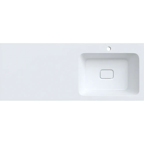 Раковина Iddis Optima Home 120 R 480120Ri28 с местом под стиральную машину Белая искусственный камень (литьевой мрамор) с местом под стиральную машину, полувстраиваемая