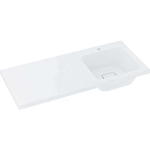 Раковина Iddis Optima Home 120 R 480120Ri28 с местом под стиральную машину Белая искусственный камень (литьевой мрамор) с местом под стиральную машину, полувстраиваемая