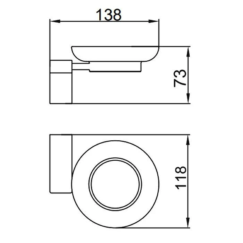 Мыльница Frap F30602-9 цвет Оружейная сталь