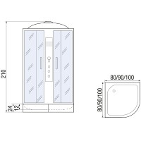 Душевая кабина River Desna 100x100 MT 10000001586 с поддоном