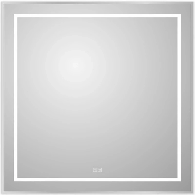 Зеркало BelBagno Kraft 90 SPC-KRAFT-900-800-LED-TCH-WARM с подсветкой Сатин с сенсорным выключателем и подогревом стекло
