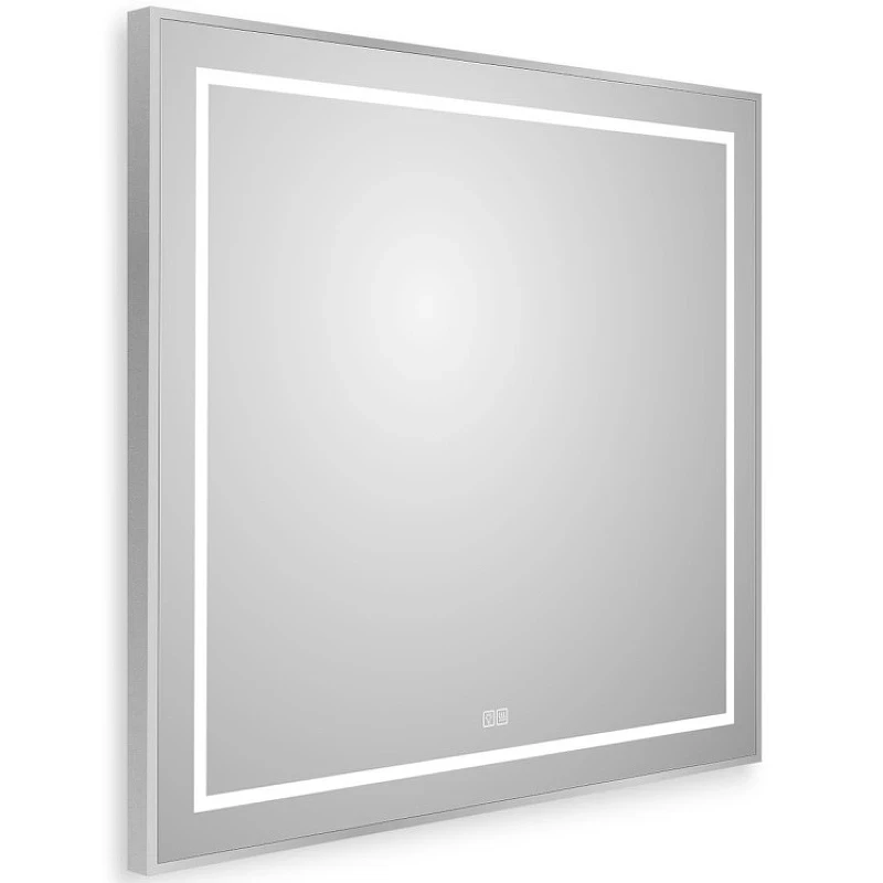 Зеркало BelBagno Kraft 90 SPC-KRAFT-900-800-LED-TCH-WARM с подсветкой Сатин с сенсорным выключателем и подогревом стекло