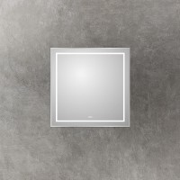 Зеркало BelBagno Kraft 90 SPC-KRAFT-900-800-LED-TCH-WARM с подсветкой Сатин с сенсорным выключателем и подогревом стекло