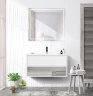 Зеркало BelBagno Kraft 90 SPC-KRAFT-900-800-LED-TCH-WARM с подсветкой Сатин с сенсорным выключателем и подогревом стекло